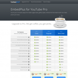Page screenshot: YouTube Free &rarr; Upgrade?