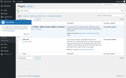 Page screenshot: Plugins &lsaquo; Test site &mdash; WordPress