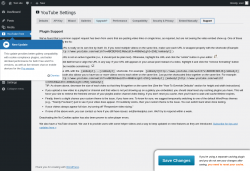 Page screenshot: YouTube Free &rarr; Support