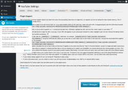 Page screenshot: YouTube Free &rarr; Support