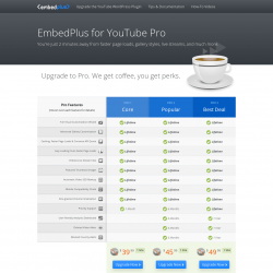 Page screenshot: YouTube Free &rarr; Upgrade?