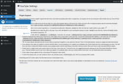 Page screenshot: YouTube Free &rarr; Support