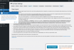 Page screenshot: YouTube Free &rarr; Support