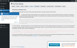 Page screenshot: YouTube Free &rarr; Performance
