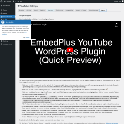 Page screenshot: YouTube Free &rarr; Support