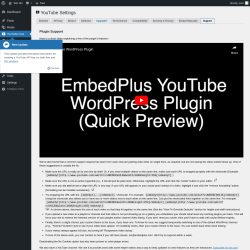 Page screenshot: YouTube Free &rarr; Support