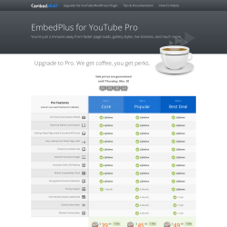 Page screenshot: YouTube Free &rarr; Upgrade?