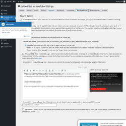 Page screenshot: EmbedPlus for YouTube &rarr; Security & Privacy