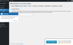 Page screenshot: EmbedPlus for YouTube &rarr; API Key
