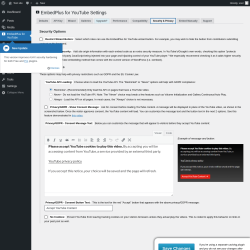 Page screenshot: EmbedPlus for YouTube &rarr; Security & Privacy