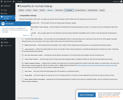 Page screenshot: EmbedPlus for YouTube &rarr; Compatibility