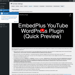Page screenshot: YouTube Free &rarr; Support
