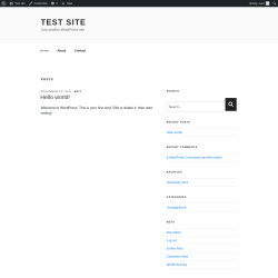 Page screenshot: Test site &ndash; Just another WordPress site
