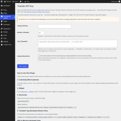 Page screenshot: Youtube API Setting