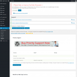 Page screenshot: Video Settings &rarr; Support