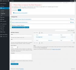 Page screenshot: Videos &rarr; Categories