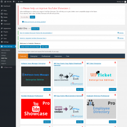 Page screenshot: Video Settings &rarr; Add-Ons