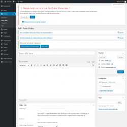 Page screenshot: Videos &rarr; Add New