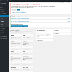 Page screenshot: Widgets &lsaquo; Test site &mdash; WordPress