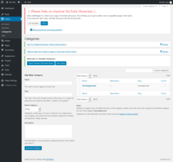 Page screenshot: Videos &rarr; Categories