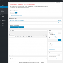 Page screenshot: Videos &rarr; Add New