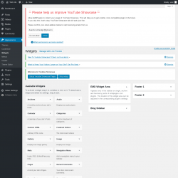 Page screenshot: Widgets &lsaquo; Test site &mdash; WordPress