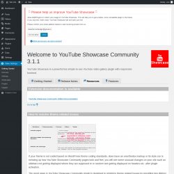 Page screenshot: Video Settings &rarr; Resources