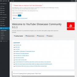 Page screenshot: Getting Started &lsaquo; Test site &mdash; WordPress