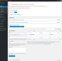 Page screenshot: Videos &rarr; Categories