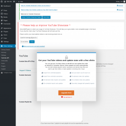 Page screenshot: Video Settings &rarr; YouTube API