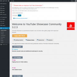 Page screenshot: Video Settings &rarr; Release Notes