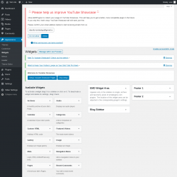Page screenshot: Widgets &lsaquo; Test site &mdash; WordPress