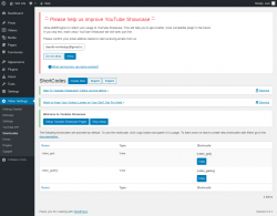 Page screenshot: Video Settings &rarr; Shortcodes
