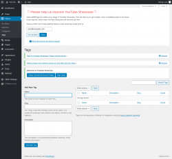 Page screenshot: Videos &rarr; Tags