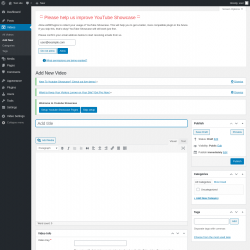Page screenshot: Videos &rarr; Add New