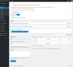 Page screenshot: Videos &rarr; Tags