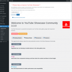 Page screenshot: Video Settings &rarr; Release Notes