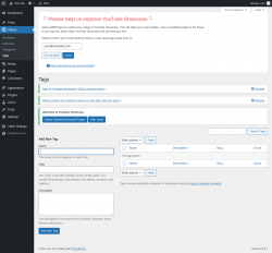 Page screenshot: Videos &rarr; Tags