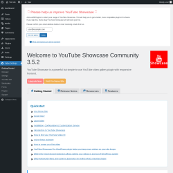 Page screenshot: Getting Started ‹ Test site — WordPress
