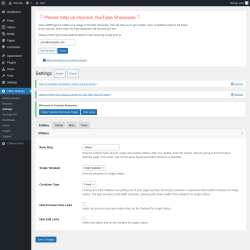 Page screenshot: Video Settings → Settings