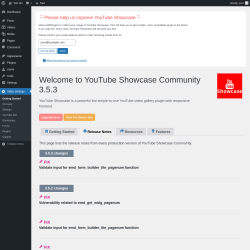 Page screenshot: Video Settings → Release Notes
