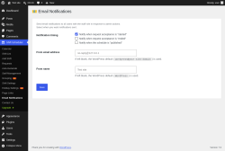Page screenshot: Shift Scheduler &rarr; Email Notifications