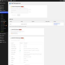 Page screenshot: Shift Scheduler &rarr; Staff Management
