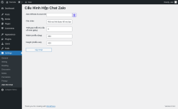 Page screenshot: Settings &rarr; Zalo OA Chat
