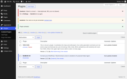 Page screenshot: Plugins &lsaquo; Test site &mdash; WordPress