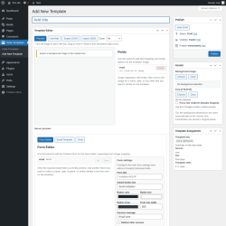 Page screenshot: Invite Templates &rarr; Add New Template