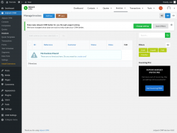Page screenshot: Jetpack CRM  &rarr; Invoices