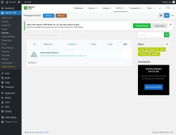 Page screenshot: Jetpack CRM  &rarr; Invoices