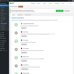 Page screenshot: Jetpack CRM  &rarr; System Assistant