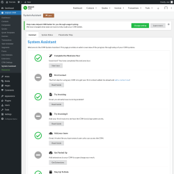 Page screenshot: Jetpack CRM  &rarr; System Assistant